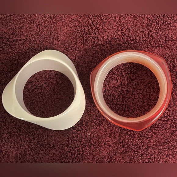 Jewelry - 🚫SOLD🚫Vintage Bangles One Ivory and One Orange.